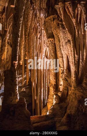 Voir grotte de Coves del Drac, Grottes de Drach, Espagne, Iles Baléares, Majorque, Porto Christo Banque D'Images