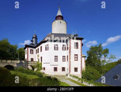 Le Château De Posterstein Dans Le Sprottal Supérieur, Comté D'Altenburg, Thuringe, Allemagne, Banque D'Images