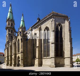 Église De La Ville 'Notre Dame', Meiningen, Thuringe, Allemagne, Banque D'Images