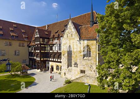 Édifice princier et chapelle sur la Veste Coburg, Haute-Franconie, Bavière, Allemagne, Banque D'Images