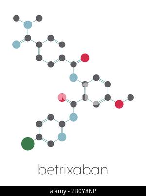 Betrixaban anticoagulant molécule de médicament, illustration Banque D'Images