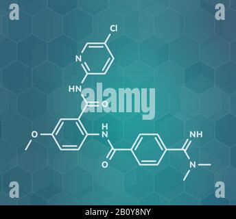 Betrixaban anticoagulant molécule de médicament, illustration Banque D'Images