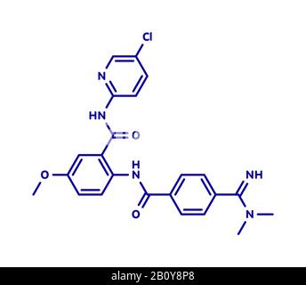 Betrixaban anticoagulant molécule de médicament, illustration Banque D'Images