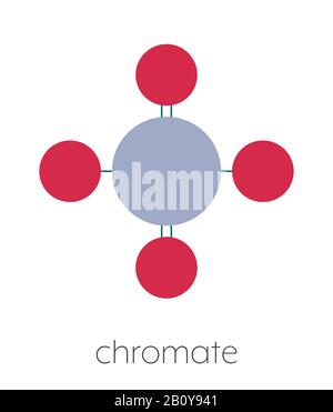 Structure chimique des anions chromatiques, illustration Banque D'Images