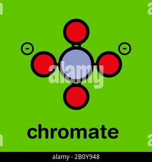 Structure chimique des anions chromatiques, illustration Banque D'Images