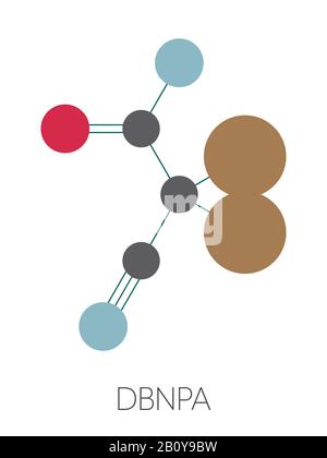 DBNPA (2,2-dibromo-3-nitrilopropionamide) biocide, la structure ...
