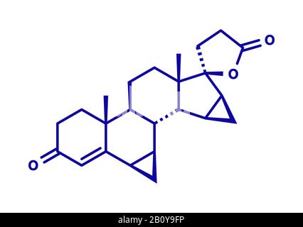 Molécule contraceptive Drospirenone, illustration Banque D'Images