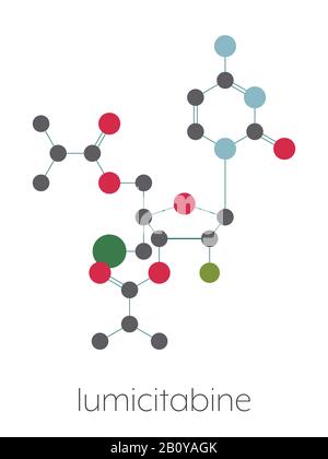 Molécule de médicament Lumicitabine RSV, illustration Banque D'Images