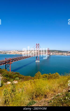 Ponte 25 De Abril, Lissabon, Portugal, Banque D'Images