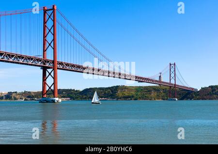 Ponte 25 De Abril, Lissabon, Portugal, Banque D'Images