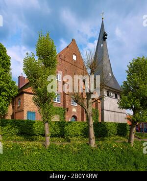 Église Saint-Matthias À Jork, Altes Land, Landkreis Stade, Basse-Saxe, Allemagne, Banque D'Images