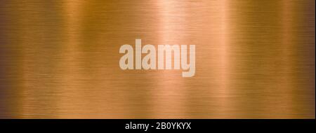 Plaque ou plaque texturée large brossée en bronze ou en cuivre Banque D'Images