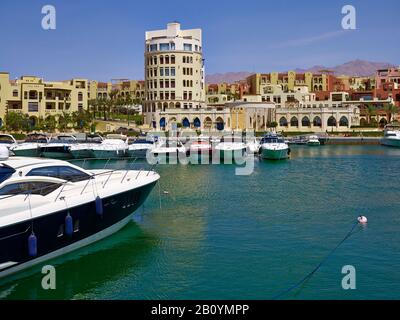 Marina marina sur la baie de Tala près d'Aqaba, Jordanie, Moyen-Orient, Banque D'Images