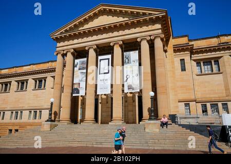 Sydney, NSW State Library bâtiment dans le centre-ville de Sydney, architecture coloniale et construction en grès, Australie Banque D'Images