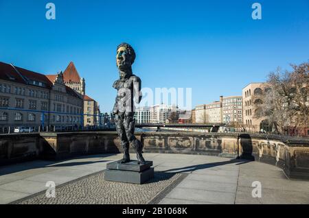 Sculpture en bronze ñÑHektorñì de Markus Lüpertz devant la Bode-Museum, Mitte, Berlin Banque D'Images