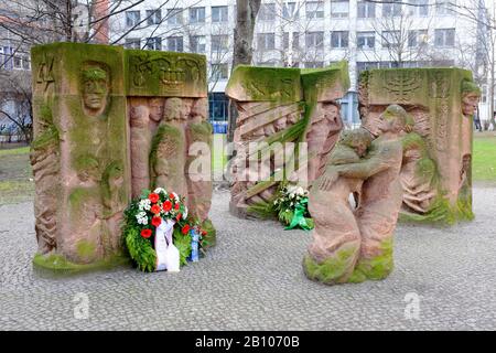 Sculpture d'Ingeborg Hunzinger sur la manifestation Rosenstrasse, Rosenstrasse, Mitte, Berlin Banque D'Images