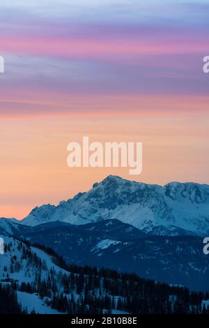 Vue De Hochwurzen, Schladminger Tauern, Dachstein, Autriche Banque D'Images