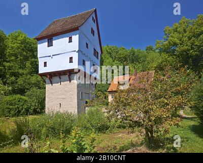 Toplerschlößchen à Rothenburg ob der Tauber, moyenne-Franconie, Bavière, Allemagne Banque D'Images