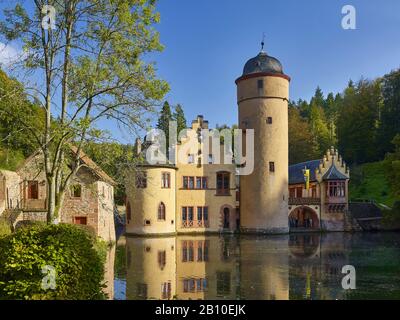 Château de Mespelbrunn à Spessart, Basse-Franconie, Bavière, Allemagne Banque D'Images