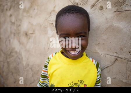 Enfant d'al-Qadarif, Soudan Banque D'Images