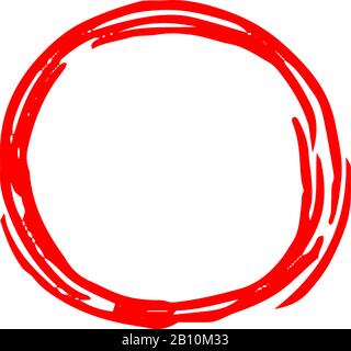 Il s'agit d'une illustration des variations De cercle Manuscrites Illustration de Vecteur