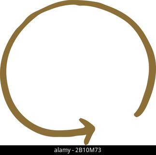 Il s'agit d'une illustration des variations De cercle Manuscrites Illustration de Vecteur