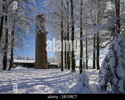 Kickelhahnturm sur le Kickelhahn près d'Ilmenau, Thuringe, Allemagne Banque D'Images