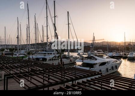Port Blanc Marina, Palma, Majorque, Iles Baléares, Méditerranée, Espagne, Europe Banque D'Images