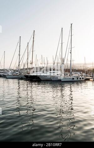 Port Blanc Marina, Palma, Majorque, Iles Baléares, Méditerranée, Espagne, Europe Banque D'Images