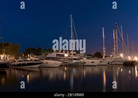 Port Blanc Marina, Palma, Majorque, Iles Baléares, Méditerranée, Espagne, Europe Banque D'Images