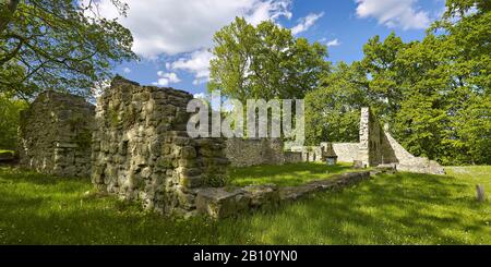 La ruine de l'église Saint-Cyriacus près de Camburg, Thuringe, Allemagne Banque D'Images