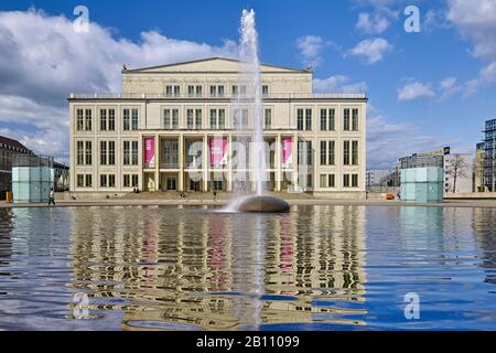 Opéra à Augustusplatz à Leipzig, Saxe, Allemagne Banque D'Images