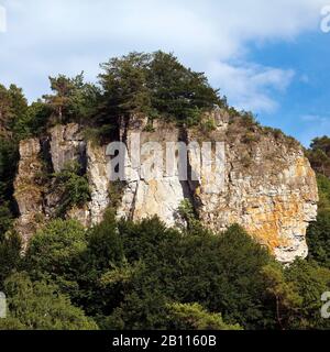 Gerolsteiner Dolomiten, un récif calcaire du Dévonien , Allemagne, Rhénanie-Palatinat, Eifel, Gerolstein Banque D'Images