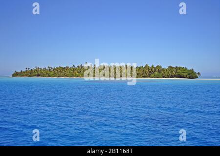 L'atoll de Tahanea dans l'archipel de Tuamotu fait partie de la Polynésie française Banque D'Images