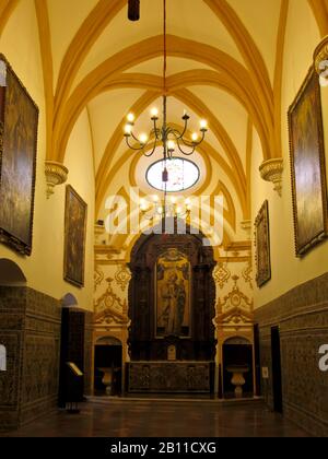 Capilla del palacio Gotico. Chapelle du palais gothique. Reales Alcazares. Séville. Andalousie. Espagne Banque D'Images