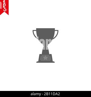 L'icône de la coupe trophée de l'équipe gagnante. La concurrence Sport symbole silhouette. Vector illustration. Illustration de Vecteur