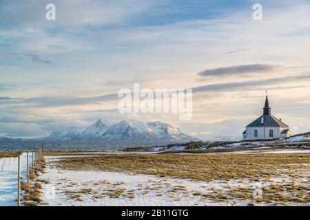 Église De Dverberg, Île D'Andøya, Vesterålen, Norvège Banque D'Images