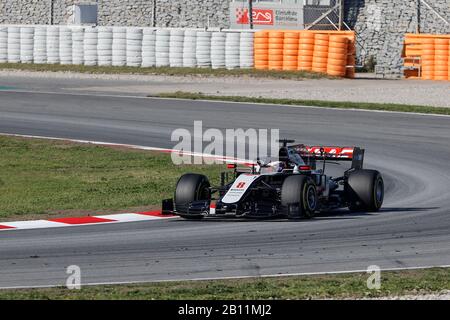 Romain Grosjean conduite pour L'équipe HAAS F 1 à 2020 F1 Test d'hiver au circuit de Montmelo, Barcelone, Espagne le 21.2.20 Banque D'Images