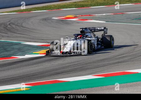 Daniil Kvyat en voiture pour AlphaTauri à la F1 Winter Testing à Montmelo circuit, Barcelone, Espagne le 21.2.20 Banque D'Images