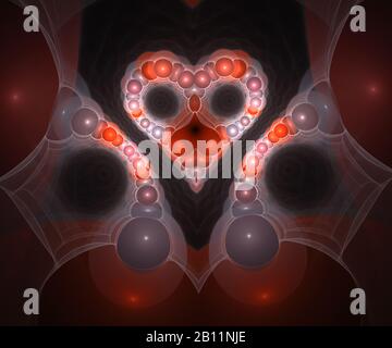 Création d'origine d'une maquette fractale informatique pour les besoins de conception Banque D'Images