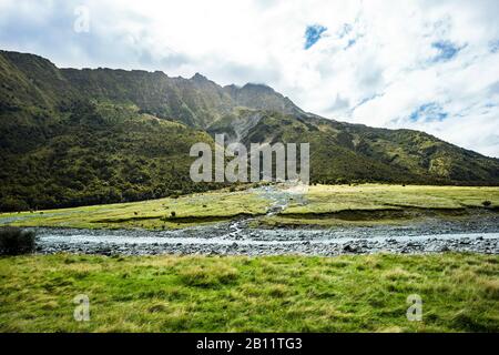 Sentier de randonnée Rob Roy, Wanaka, Nouvelle-Zélande Banque D'Images