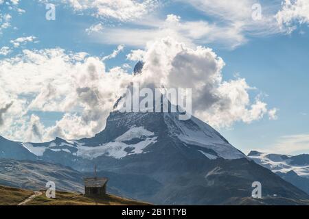 Chapelle Riffelberg, Saint Frère Klaus, Matterhorn, Zermatt, Suisse Banque D'Images