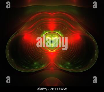 Création d'origine d'une maquette fractale générée par ordinateur. Banque D'Images