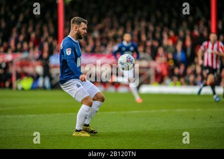 Londres, Royaume-Uni. 22 février 2020. Adam Armstrong de Blackburn Rovers en action lors du match de championnat EFL Skybet, Brentford contre Blackburn Rovers au stade Griffin Park à Londres le samedi 22 février 2020. Cette image ne peut être utilisée qu'à des fins éditoriales. Utilisation éditoriale uniquement, licence requise pour une utilisation commerciale. Aucune utilisation dans les Paris, les jeux ou une seule édition de club/ligue/joueur. Photo de Tom Smeeth/Andrew Orchard sports photographie/Alay Live news crédit: Andrew Orchard sports photographie/Alay Live News Banque D'Images