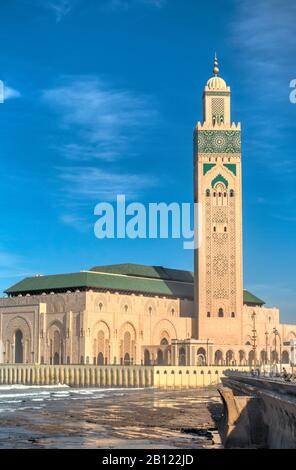 La Mosquée Hassan II, Casablanca, Maroc Banque D'Images