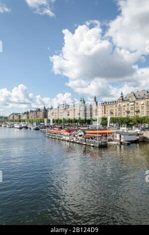 Quartier Historique, Strandvägen, Stockholm, Suède, Europe Banque D'Images