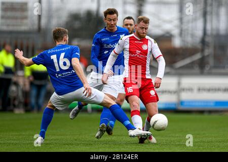 Spakenburg, Pays-Bas. 22 février 2020. Spakenburg, 22-02-2020, Sportpark de Westmaat, Tweede Divisie, IJsselmeervogels - GVV, saison 2019/2020, (R) IJsselmeervogels joueur Eef van Riel pendant le match IJsselmeervogels - GVV Credit: Pro Shots/Alay Live News Banque D'Images