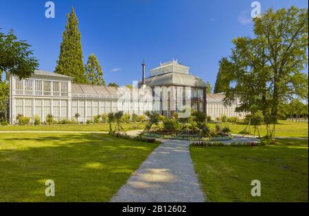 Grande serre dans le Bergpark Wilhelmshöhe, Kassel, Hesse, Allemagne Banque D'Images