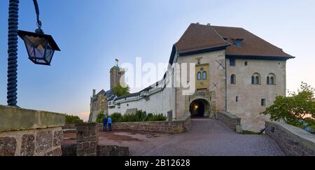 Château de Wartburg près d'Eisenach, en Thuringe, Allemagne Banque D'Images