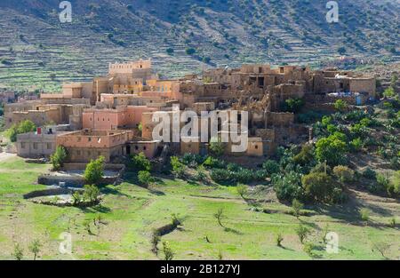 Villages de l'Anti-Atlas, Maroc Banque D'Images